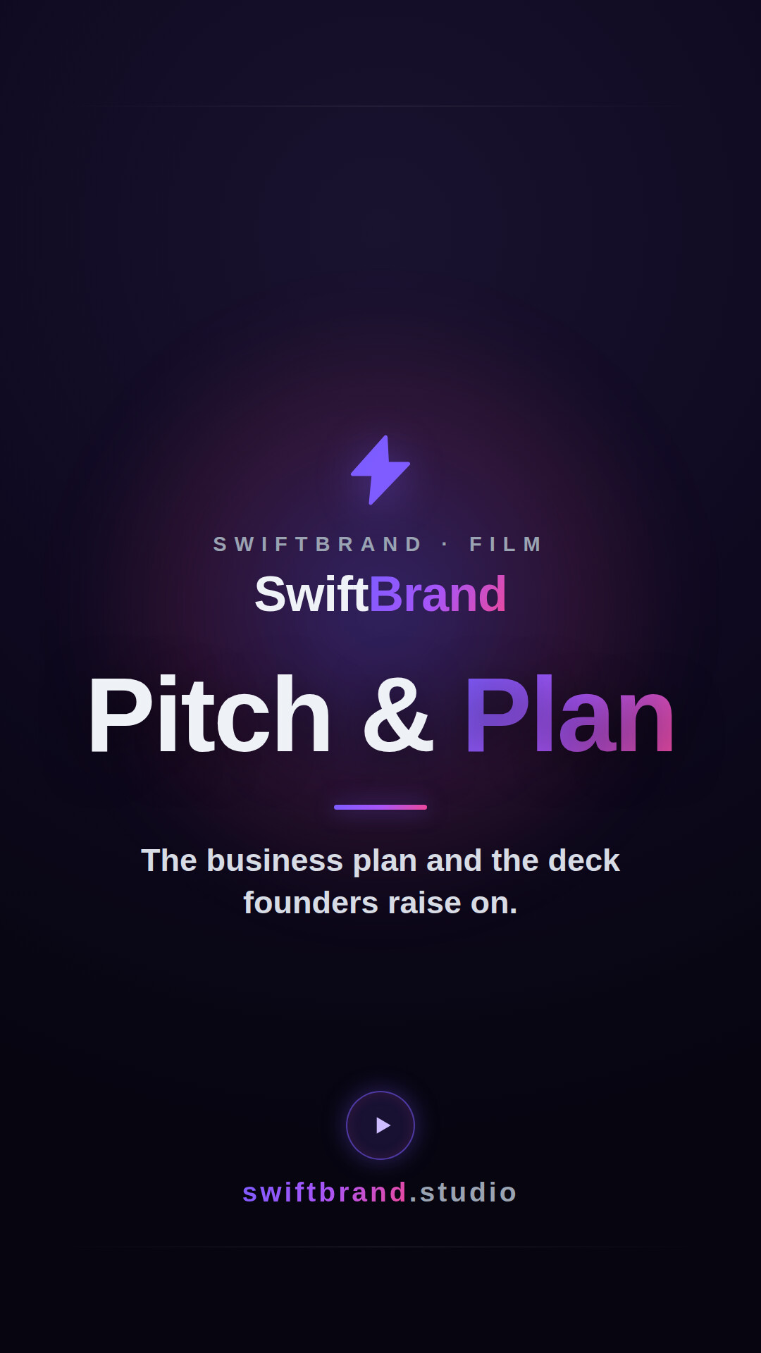 Pitch and Plan